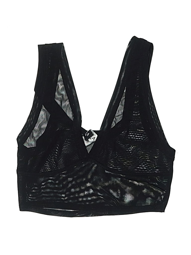 Pre-owned Akira Sleeveless Top Black Plunge Neckline Tops