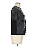 Venus 100% Polyester Metallic Black Short Sleeve Top Size 12 - photo 4
