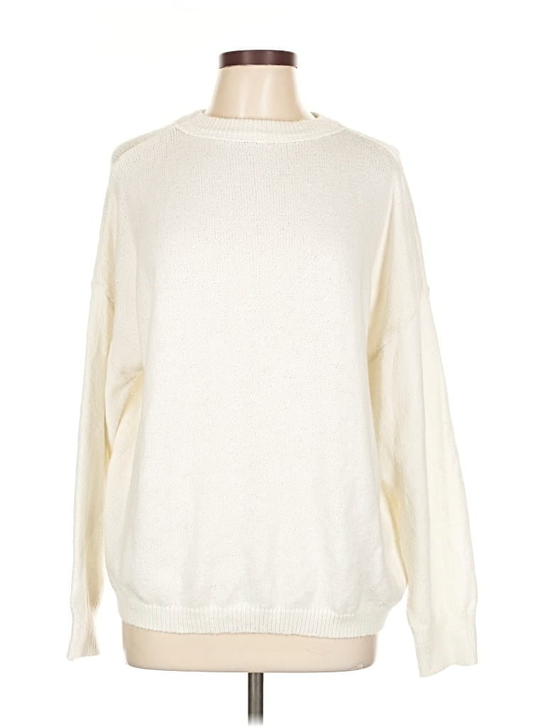 Pre-owned Shein Pullover Sweater In White