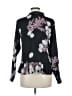 Josie Natori 100% Polyester Floral Black Long Sleeve Blouse Size MedEstimated - photo 2