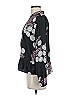 Josie Natori 100% Polyester Floral Black Long Sleeve Blouse Size MedEstimated - photo 5