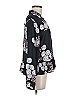 Josie Natori 100% Polyester Floral Black Long Sleeve Blouse Size MedEstimated - photo 4