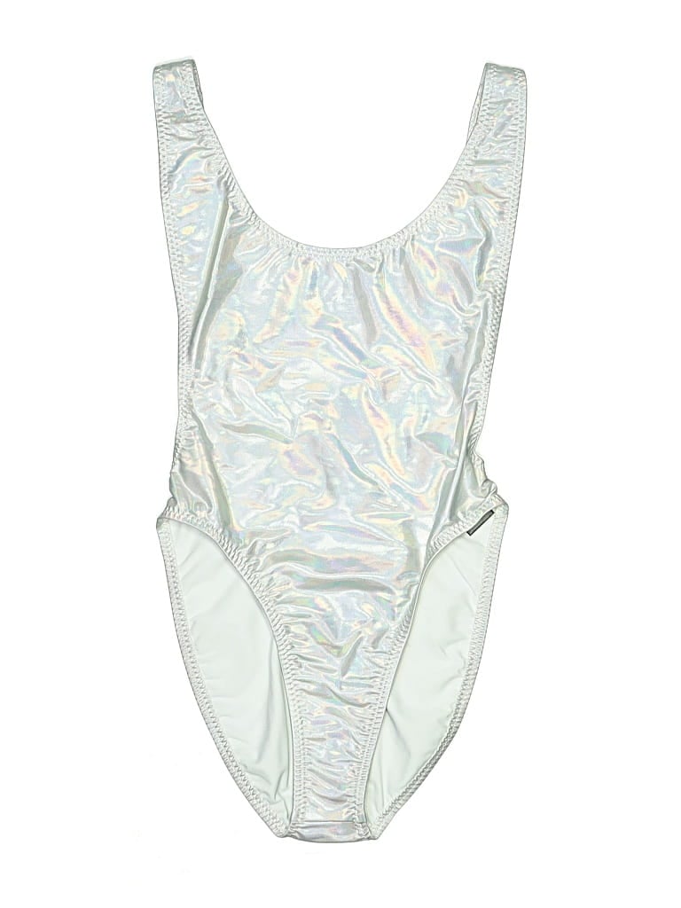 Pre-owned Norma Kamali One Piece Swimsuit In Silver
