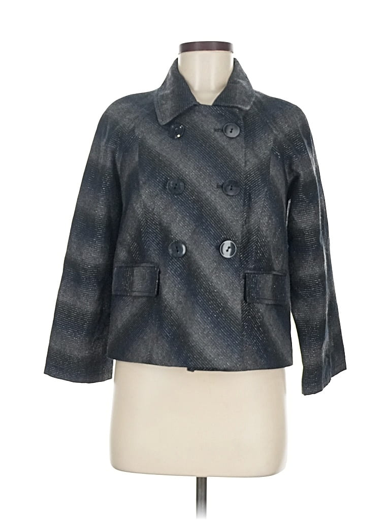 Pre-owned Ny Jeans Coat In Gray