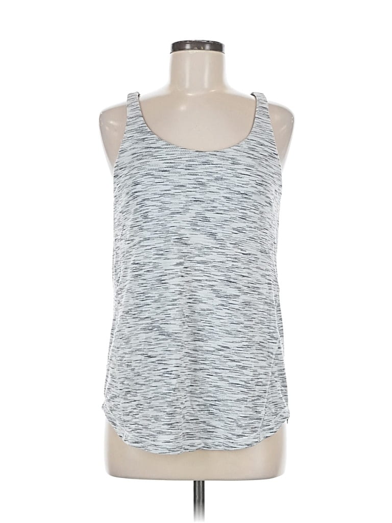 Pre-owned Lululemon Athletica Tank Top Silver Halter Neckline Tops