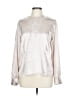 Nicola 100% Polyester Metallic Silver Long Sleeve Blouse Size 12 - photo 1