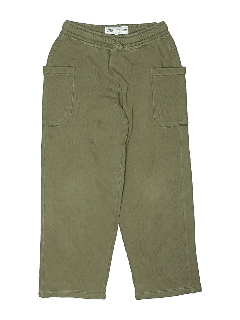 Pre-owned Zara Kids' Cargo Pants In Green