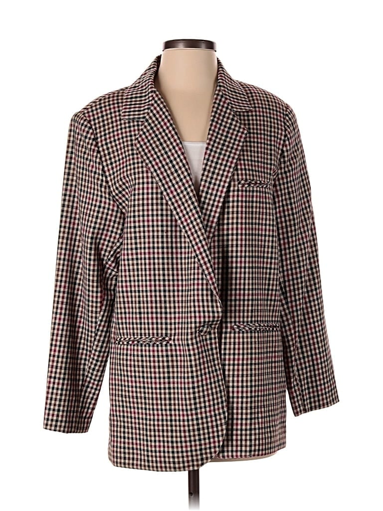 Pre-owned Assorted Brands Blazer Jacket In Brown