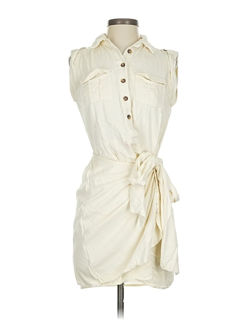 Pre-owned New York And Company Casual Dress In White