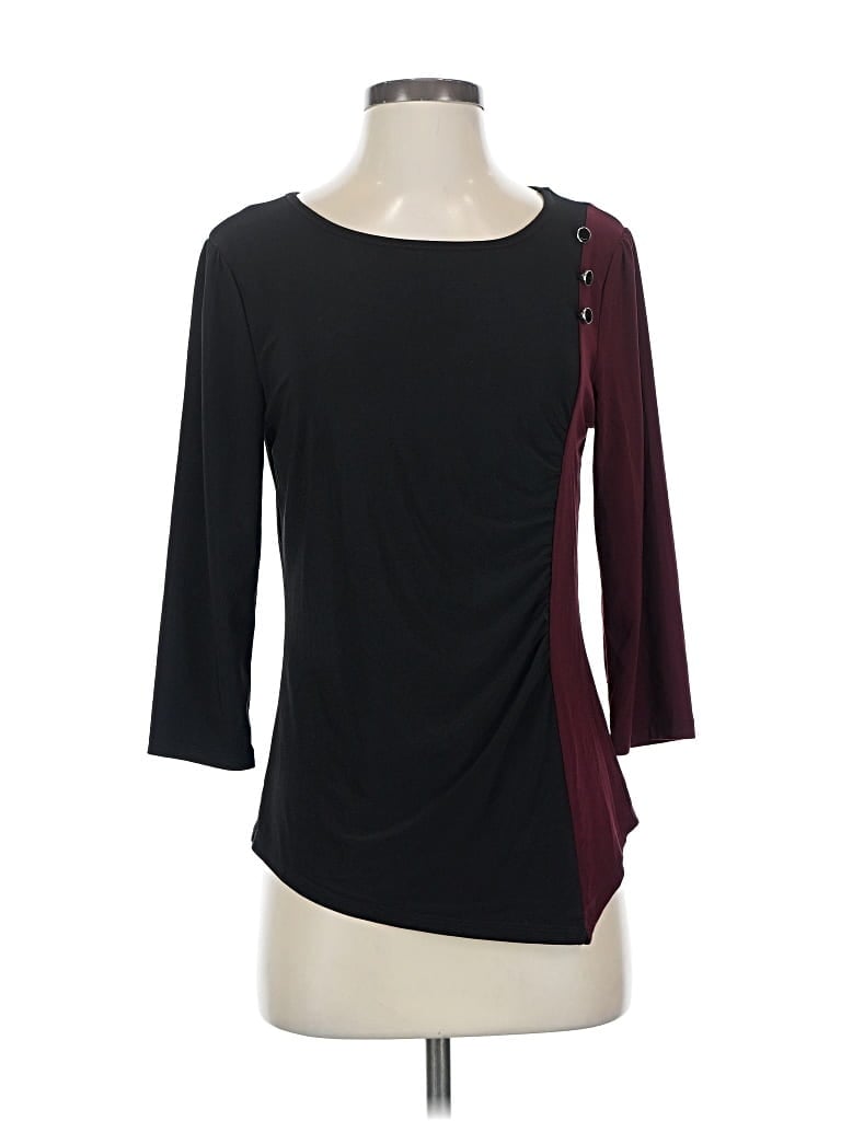 Pre-owned Atelier 3/4 Sleeve Top Burgundy One Shoulder Neckline Tops