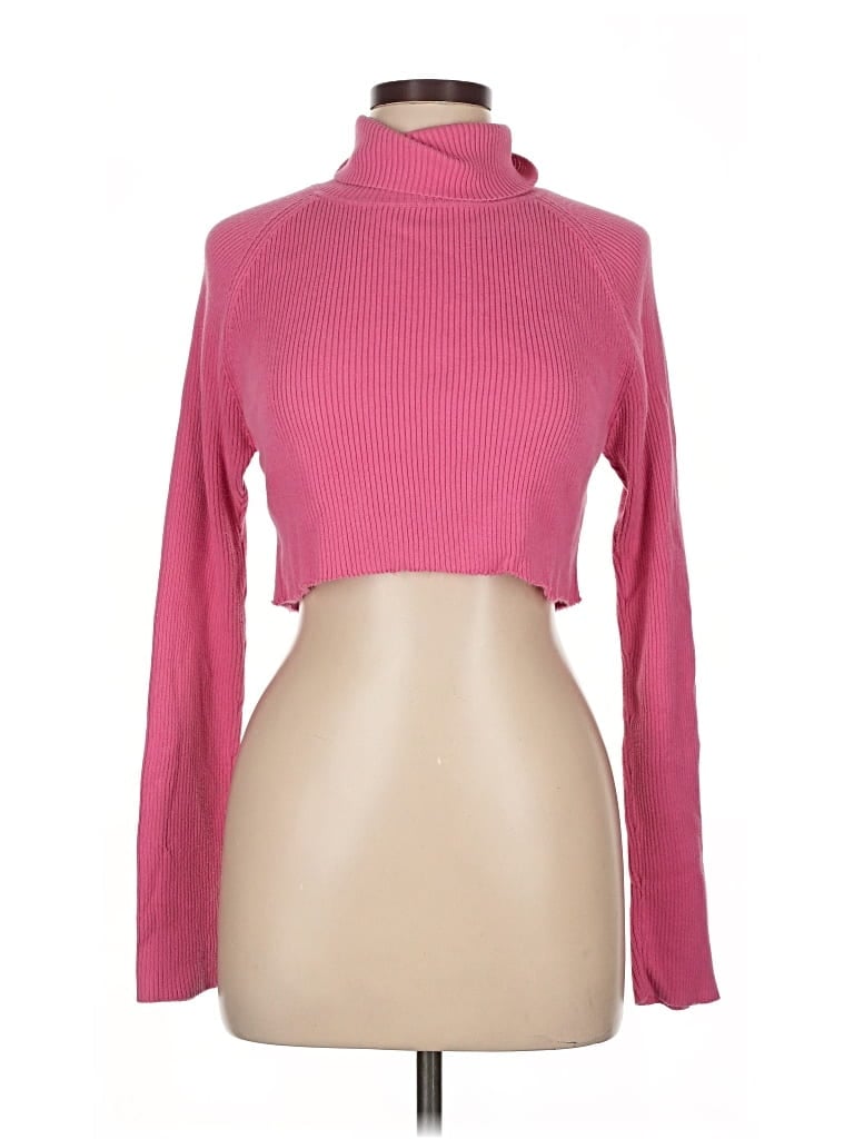 Pre-owned Laura Ashley Turtleneck Sweater In Pink