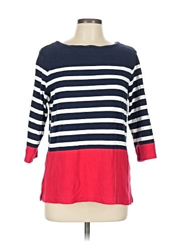 Christopher & Banks 3/4 Sleeve T-Shirt (view 1)