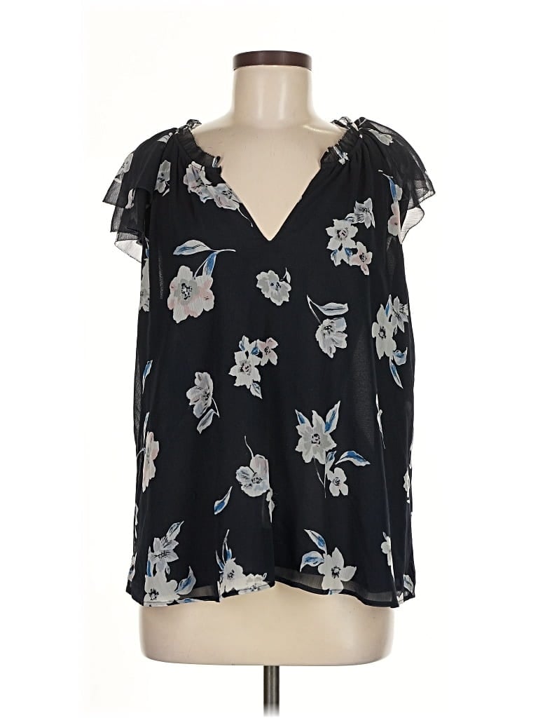 Pre-owned Banana Republic Sleeveless Blouse In Black