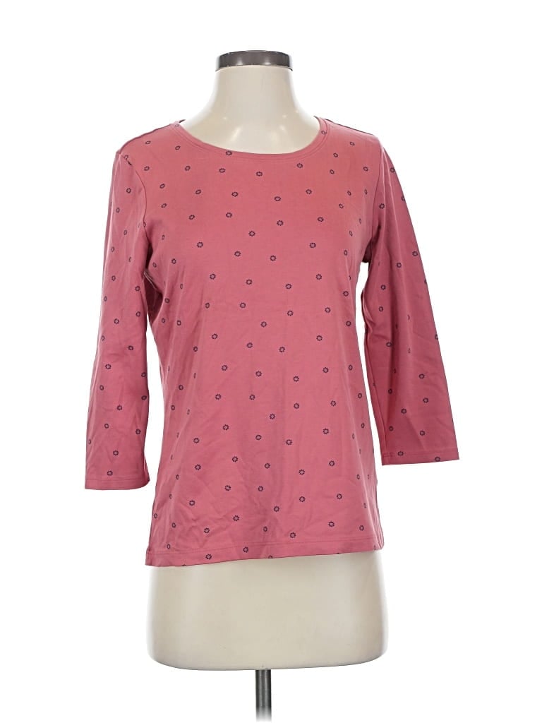 Pre-owned L.l.bean 3/4 Sleeve T-shirt In Pink