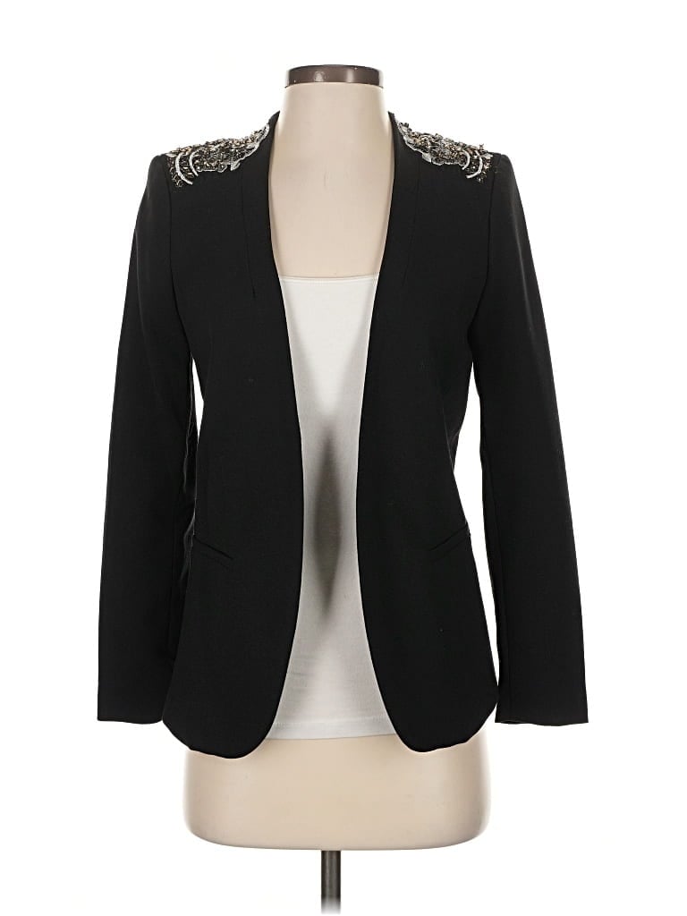 Pre-owned H&m Blazer Jacket In Black