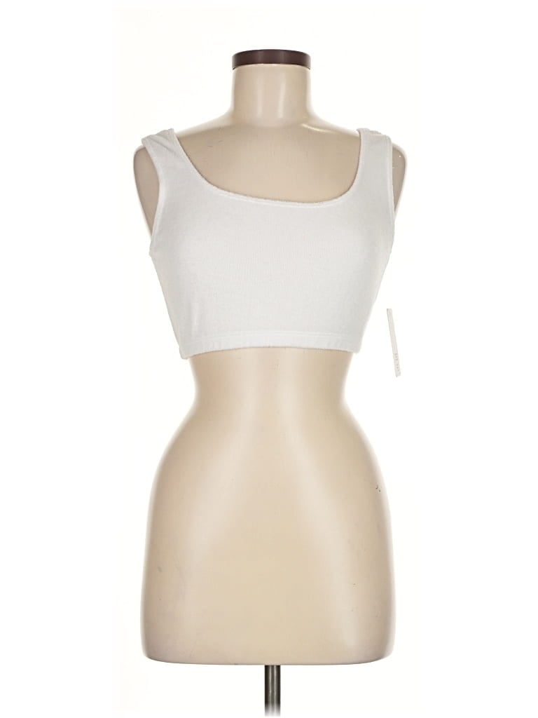 Pre-owned Year Of Ours Tank Top Ivory Strapless Neckline Tops In White