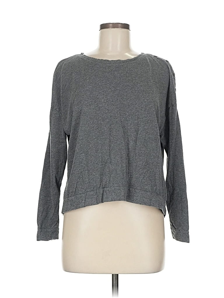 Pre-owned Kensie 3/4 Sleeve T-shirt In Gray
