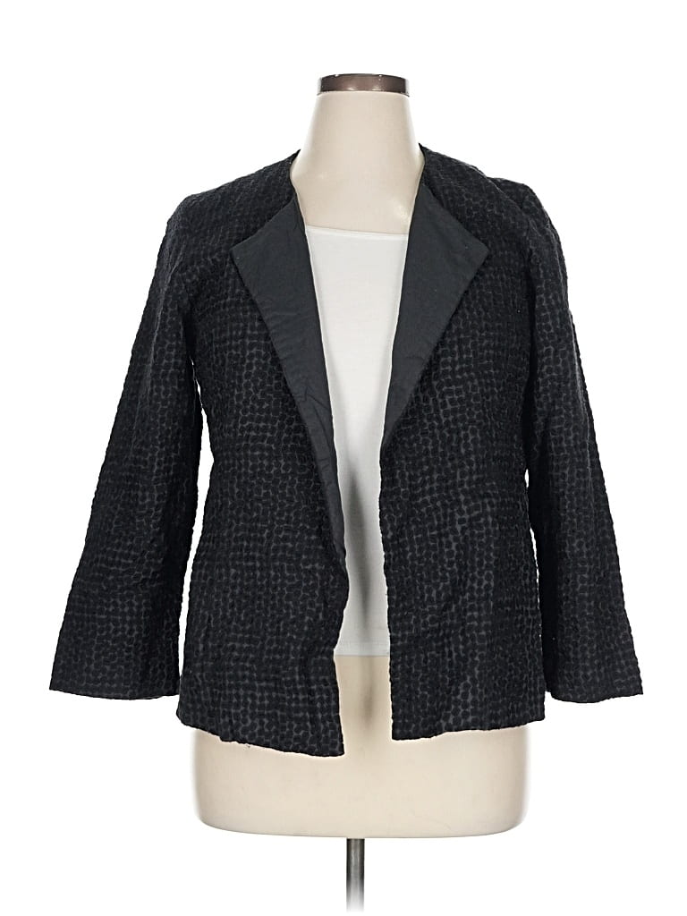 Pre-owned Eileen Fisher Blazer Jacket In Gray