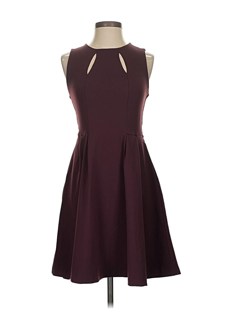 Pre-owned Cynthia Rowley Tjx Cocktail Dress In Burgundy