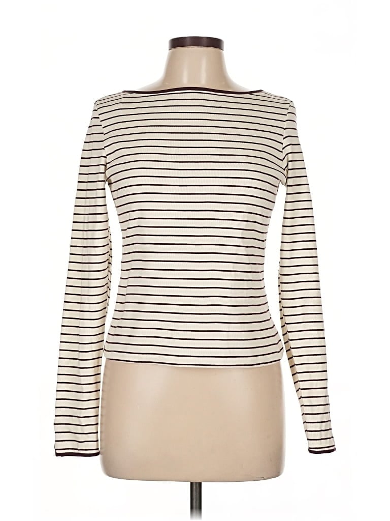 Pre-owned Mng Long Sleeve T-shirt In White