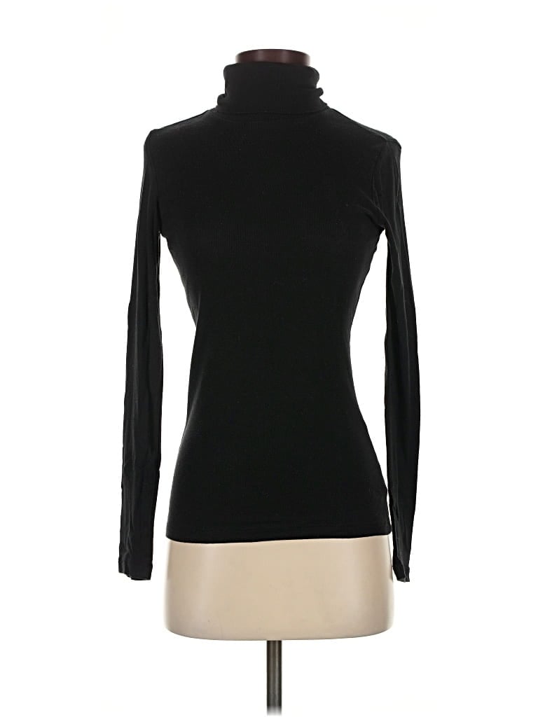 Pre-owned Splendid Turtleneck Sweater In Black