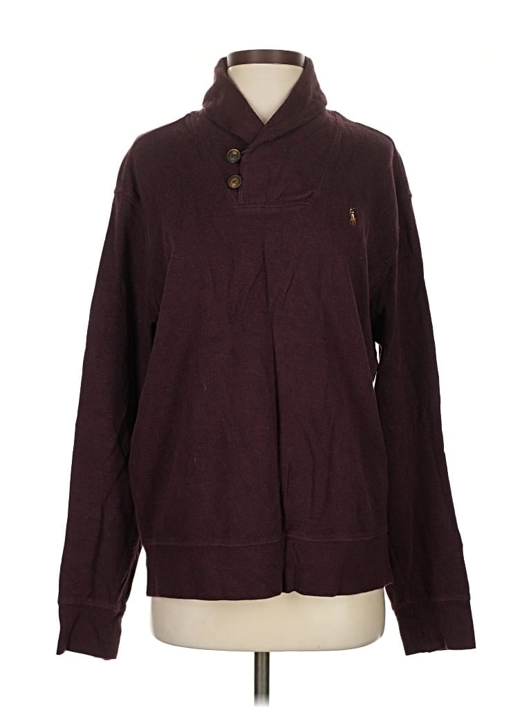Pre-owned Polo By Ralph Lauren Pullover Sweater In Burgundy