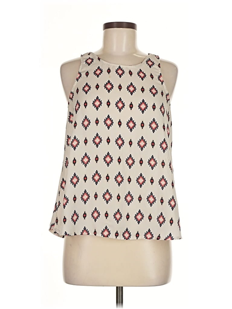 Pre-owned Xhilaration Sleeveless Blouse In White