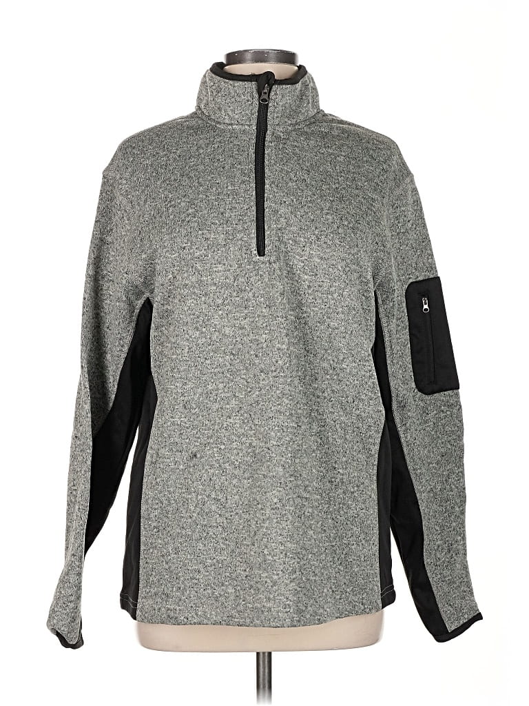 Pre-owned Beverly Hills Polo Club Fleece Jacket In Gray