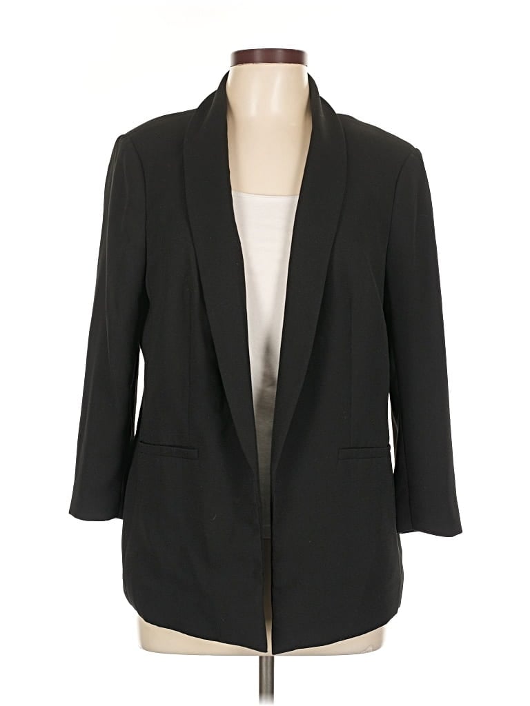 Pre-owned H&m Blazer Jacket In Black