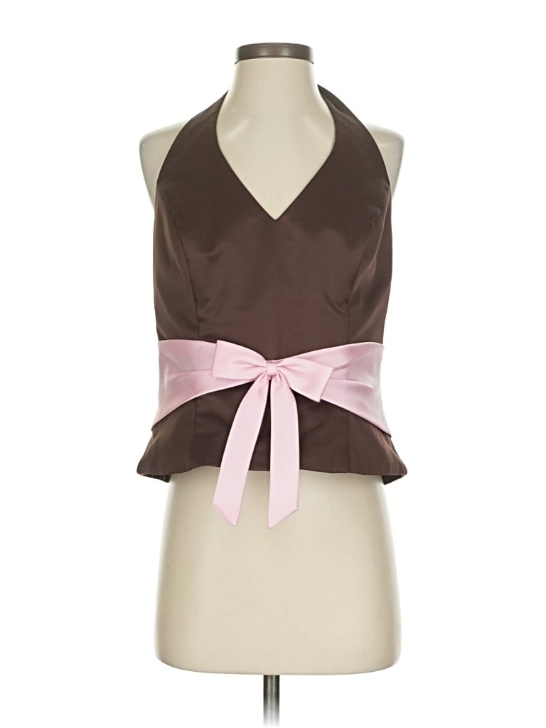 Pre-owned Alfred Angelo Sleeveless Blouse In Brown