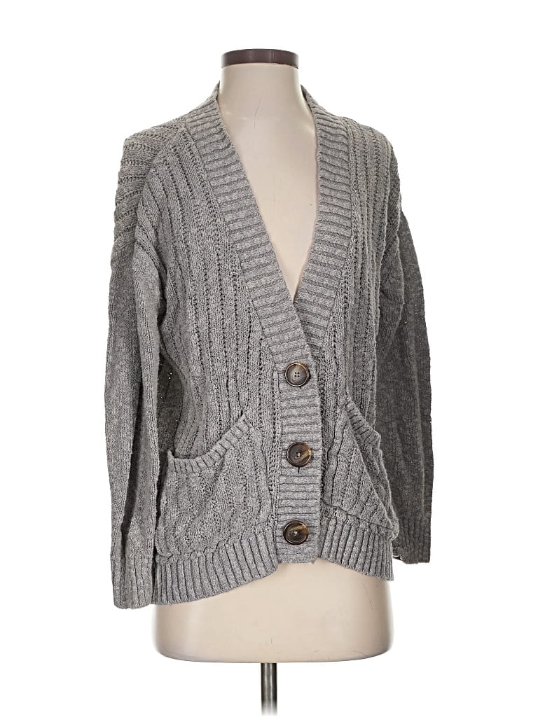 Pre-owned Sonoma Goods For Life Cardigan Sweater In Gray