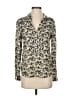 Maeve 100% Rayon Animal Print Ivory Long Sleeve Blouse Size 2 - photo 1