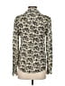 Maeve 100% Rayon Animal Print Ivory Long Sleeve Blouse Size 2 - photo 2