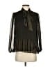 NANETTE Nanette Lepore 100% Polyester Black Gold Long Sleeve Blouse Size S - photo 1
