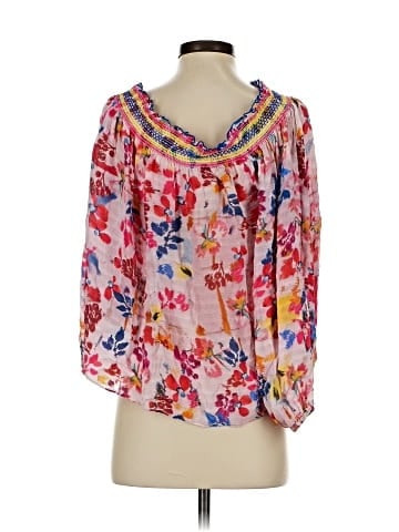 Tanya Taylor 3/4 Sleeve Silk Top (view 2)