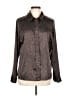 Pamela Dennis Animal Print Brown Long Sleeve Blouse Size L - photo 1