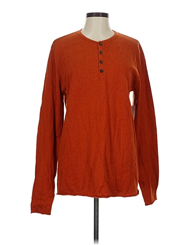 Rye Long Sleeve Henley Shirt In Red