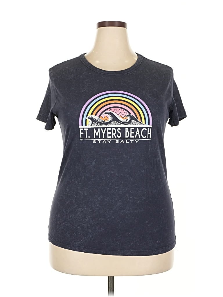 Pre-owned Blue 84 Active T-shirt In Gray