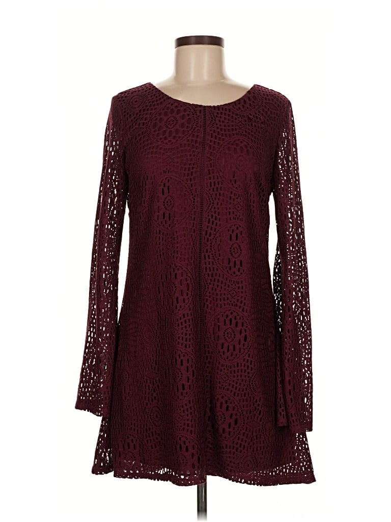 Pre-owned Speechless Casual Dress In Burgundy