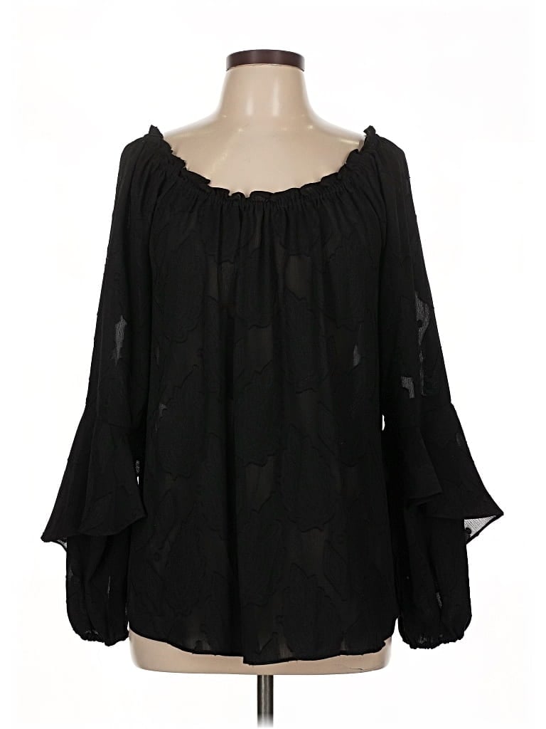 Pre-owned Michael Michael Kors 3/4 Sleeve Blouse In Black