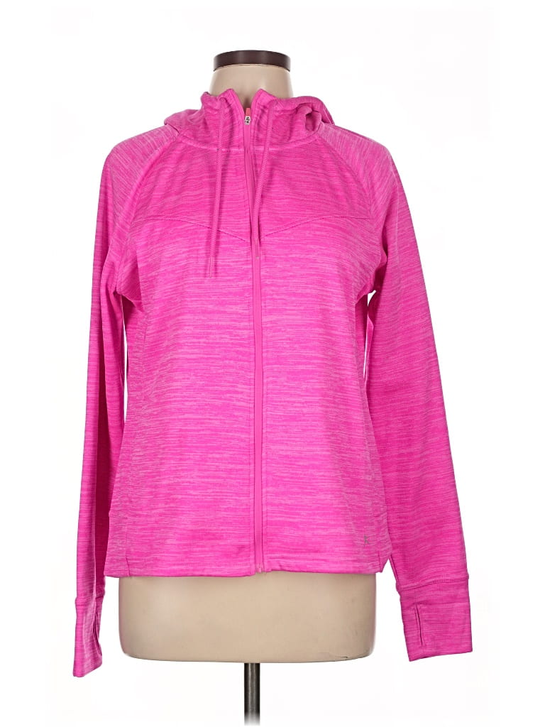 Pre-owned Danskin Now Zip Up Hoodie In Pink