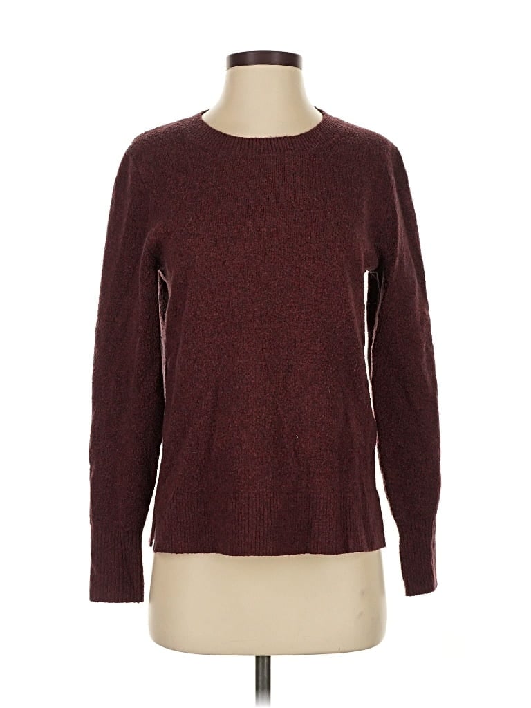Pre-owned J.crew Factory Store Pullover Sweater In Burgundy