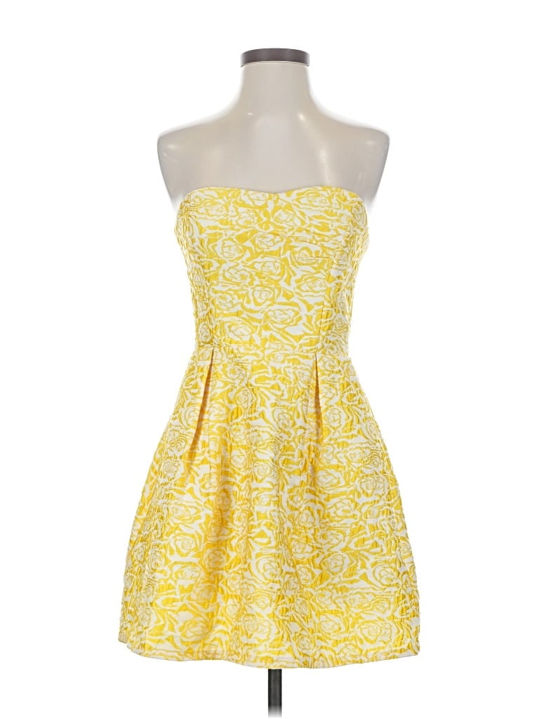 Pre-owned Ark & Co. Cocktail Dress In Yellow
