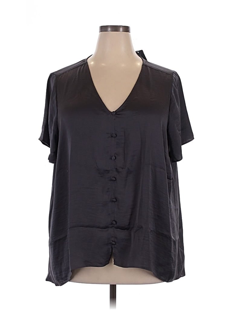 Torrid Short Sleeve Blouse In Black