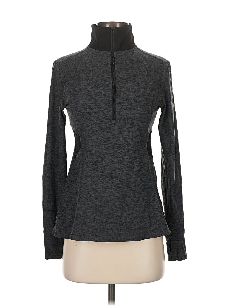 Pre-owned Layer 8 Long Sleeve Top Gray Turtleneck Tops