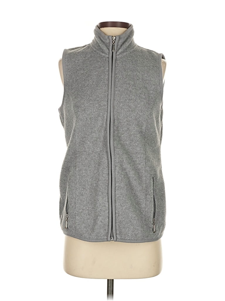 Pre-owned Karen Scott Sport Vest In Gray