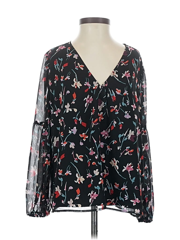 Madewell Long Sleeve Blouse In Black