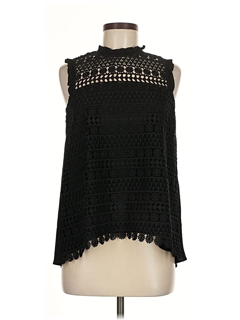 Pre-owned Shoshanna Sleeveless Blouse In Black