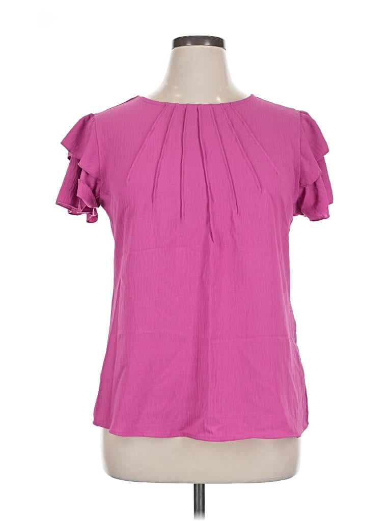 Pre-owned Blooming Jelly Short Sleeve Blouse In Pink