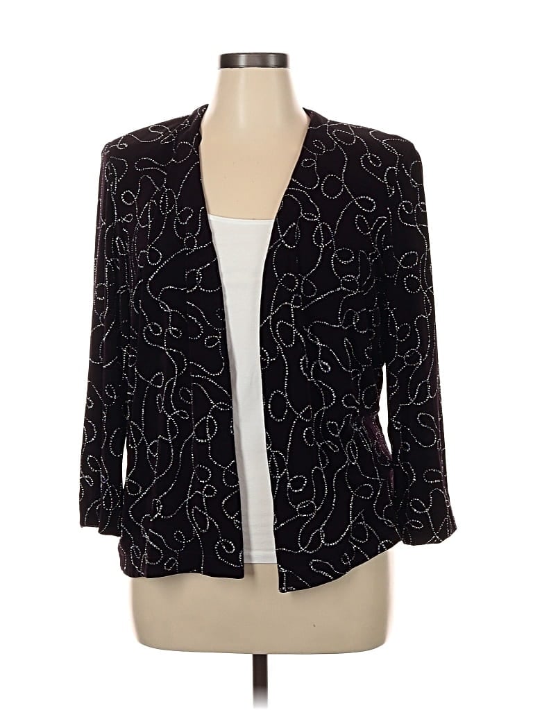 Pre-owned Alex Evenings Blazer Jacket In Black